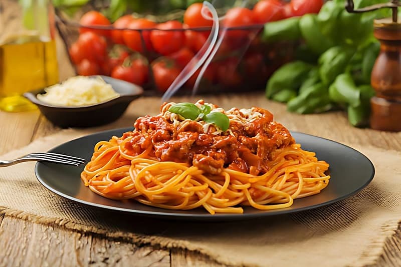 món ăn cho bé lười ăn thịt - mì spaghetti