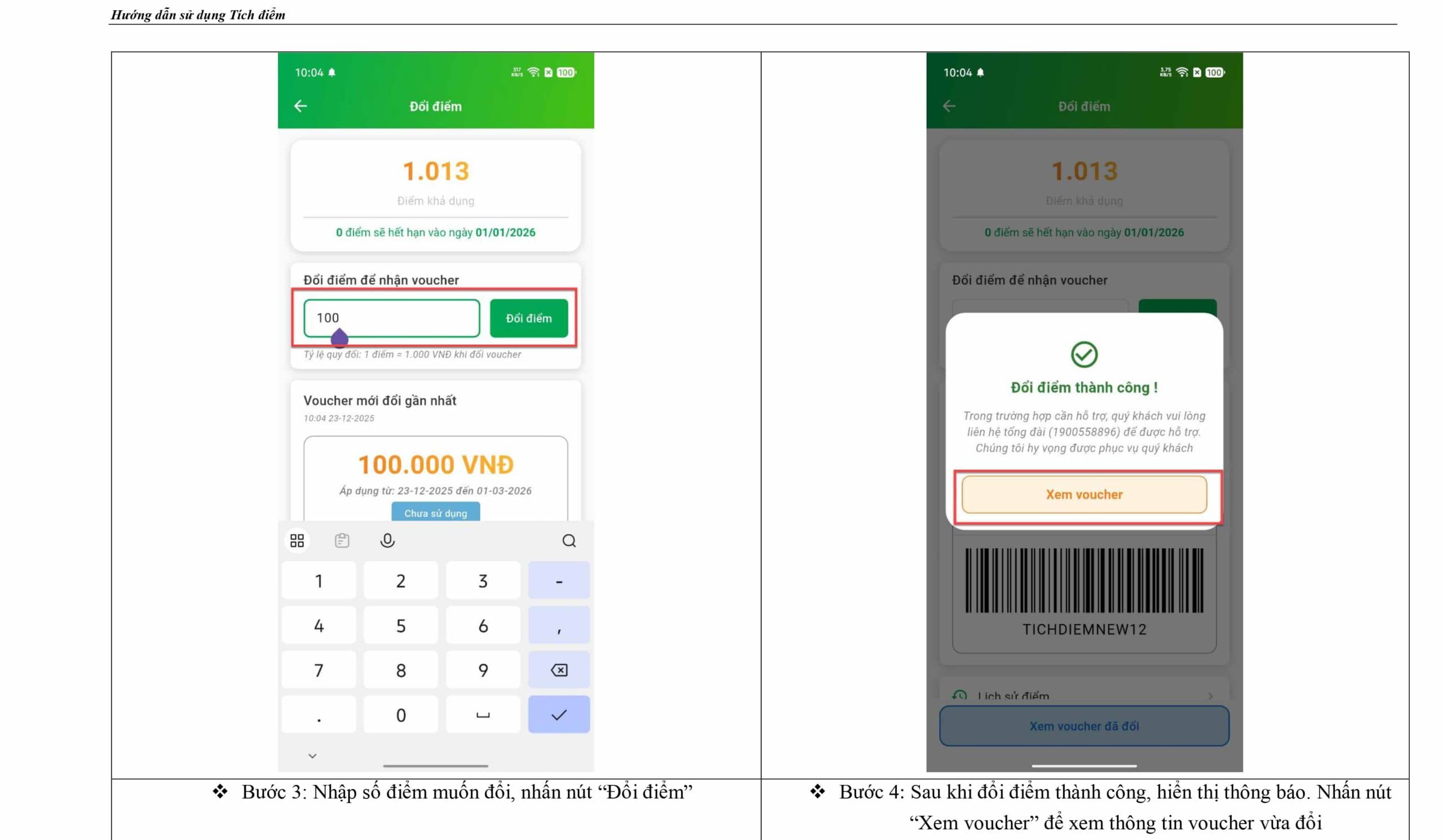 Hướng dẫn tích và sử dụng điểm app TCI
