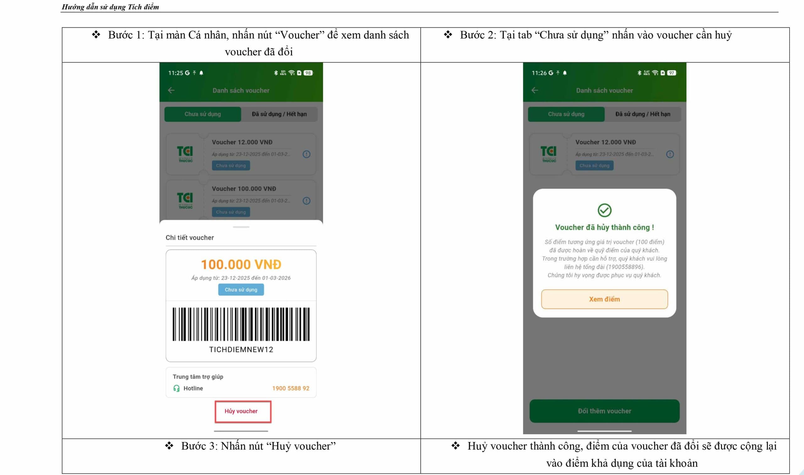 Hướng dẫn tích và sử dụng điểm app TCI
