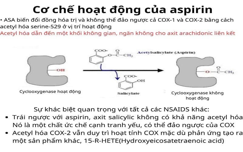 aspirin được sử dụng làm thuốc giảm đau