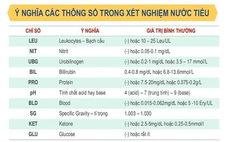 glu trong xét nghiệm nước tiểu là gì