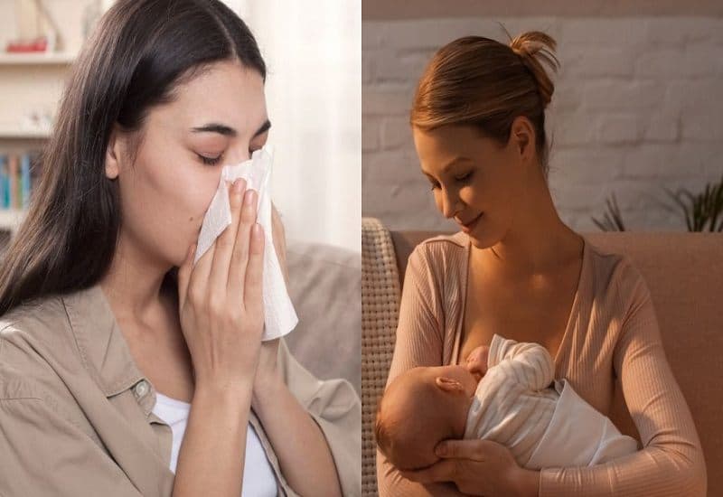 mẹ bị cảm cúm có cho con bú được không