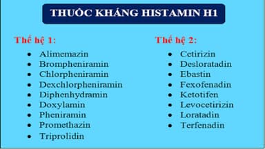 So sánh thuốc kháng histamin thế hệ 1 và 2