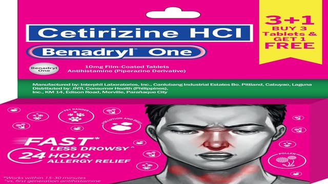 Tác dụng phụ của thuốc kháng histamin cetirizin