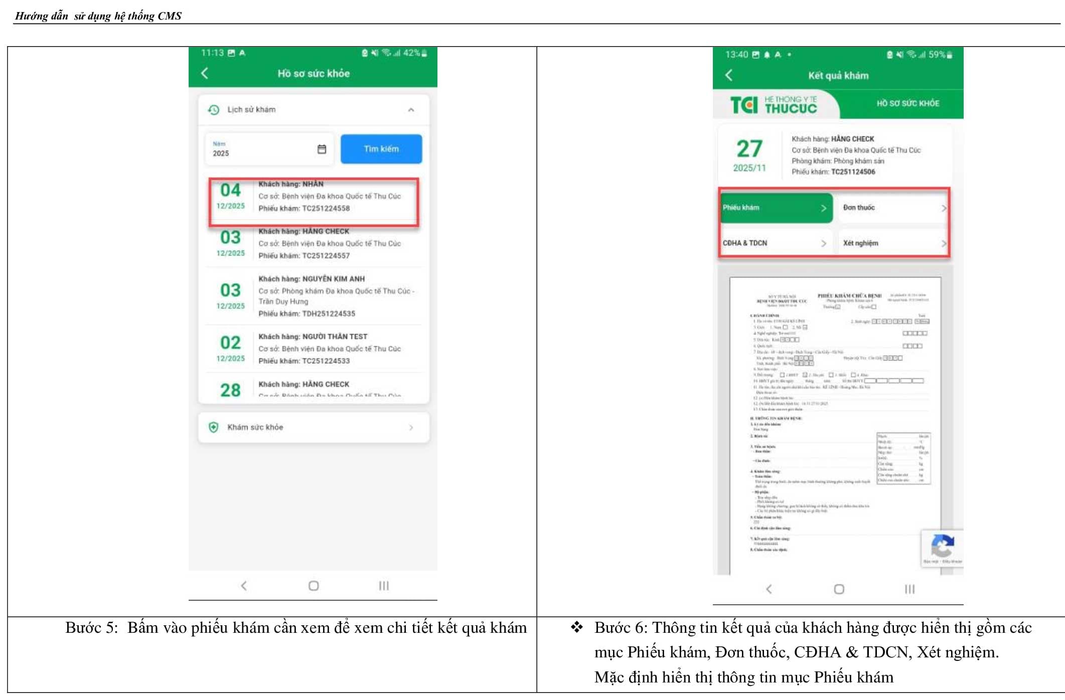 Hướng dẫn sử dụng tra cứu kết quả khám sức khỏe