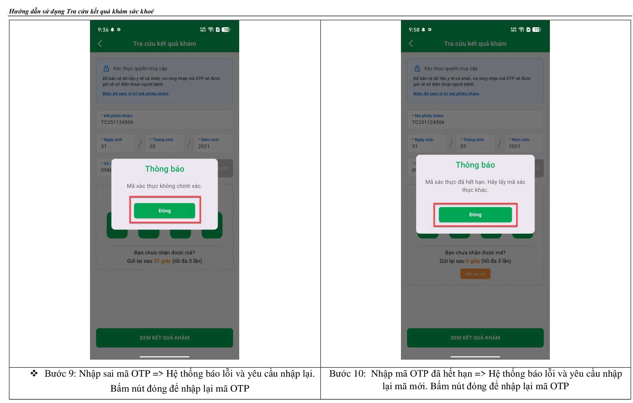 Hướng dẫn sử dụng tra cứu kết quả khám sức khỏe cho người thân