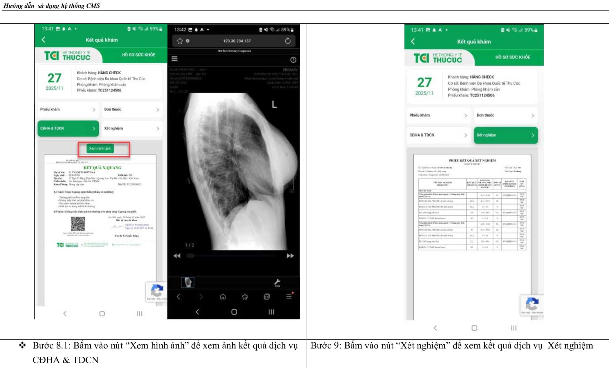 Hướng dẫn sử dụng tra cứu kết quả khám sức khỏe