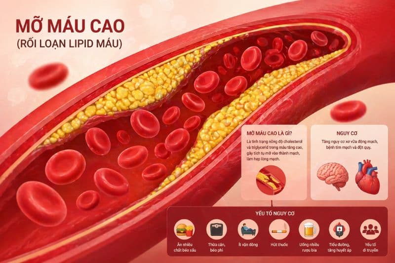 máu nhiễm mỡ có bị đột quỵ không