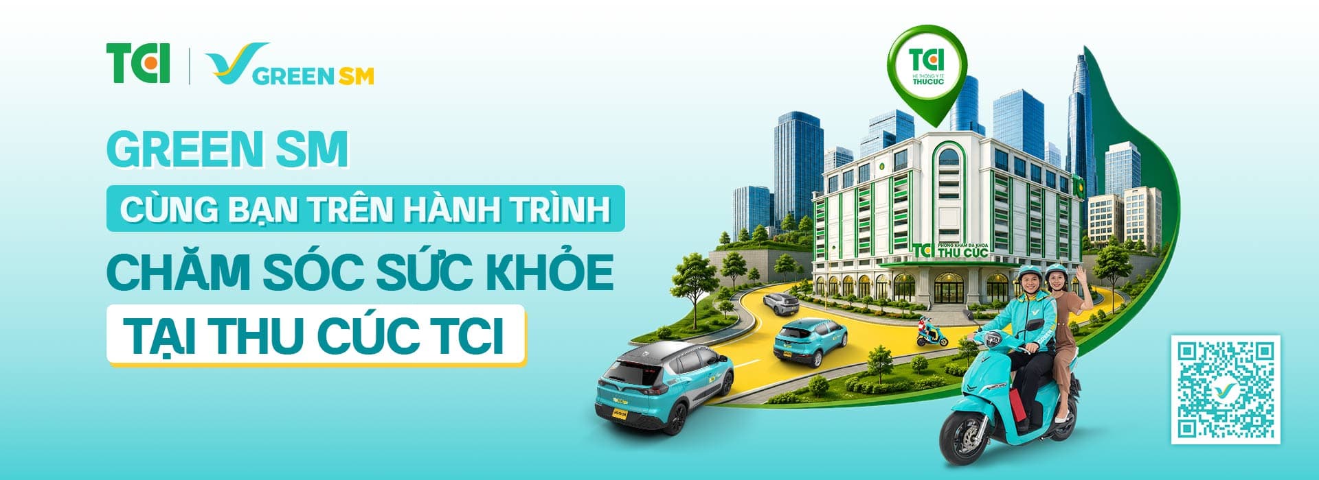 Slider – Ưu đãi với Xanh SM – Giảm 20% phí di chuyển
