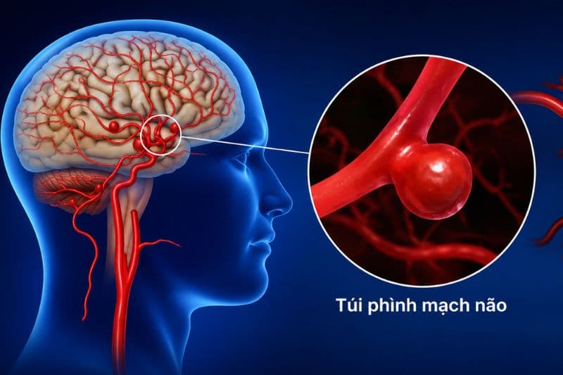 chẩn đoán túi phình mạch máu não