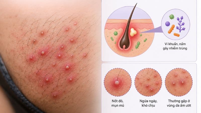 viêm nang lông vùng kín nam giới