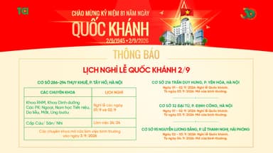 TCI THÔNG BÁO LỊCH LÀM VIỆC DỊP LỄ QUỐC KHÁNH 2/9