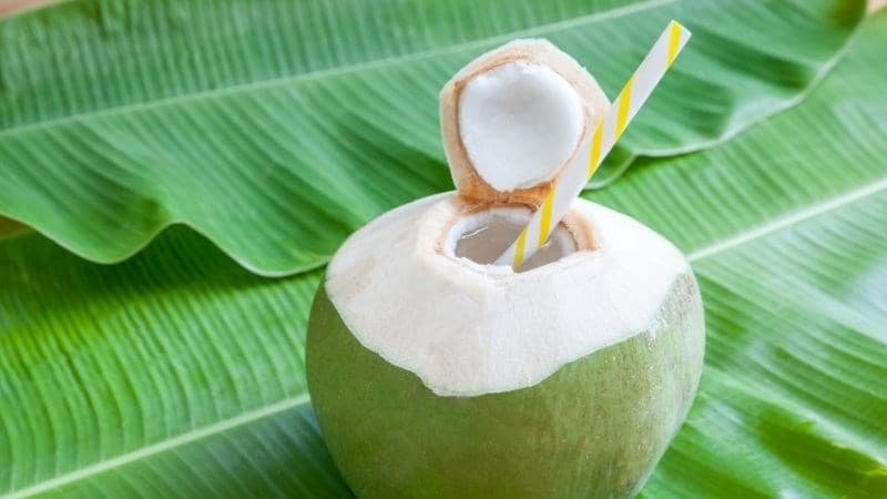 Nước dừa là thức uống tự nhiên có chứa nước và một số chất điện giải, trong đó có kali