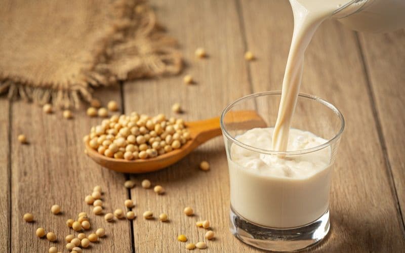 Bầu uống sữa đậu được không?