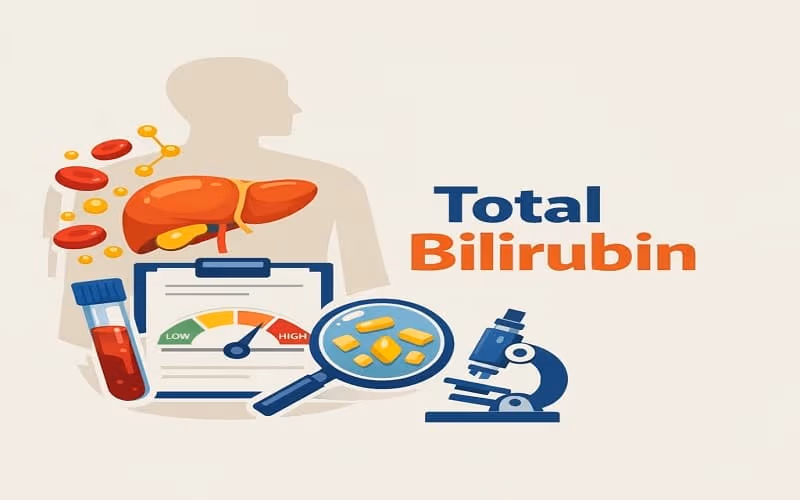 Bilirubin toàn phần phản ánh quá trình chuyển hóa bilirubin trong cơ thể