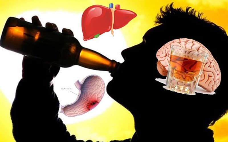 Lạm dụng rượu bia có thể gây ảnh hưởng tiêu cực lên dạ dày