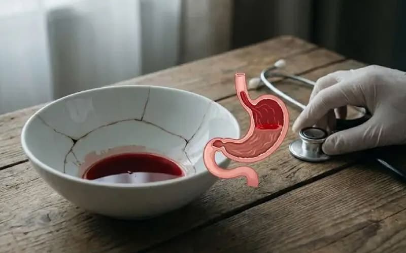 Nôn ra máu là một biến chứng nguy hiểm của viêm loét dạ dày