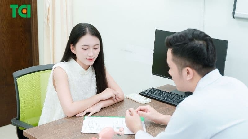 Bác sĩ khai thác triệu chứng, tiền sử bệnh lý và khám phụ khoa để xác định các dấu hiệu bất thường.