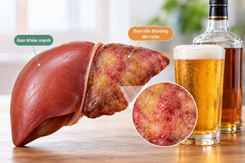 Quá trình viêm và tổn thương gan có thể dẫn tới xơ gan, suy gan, ung thư gan