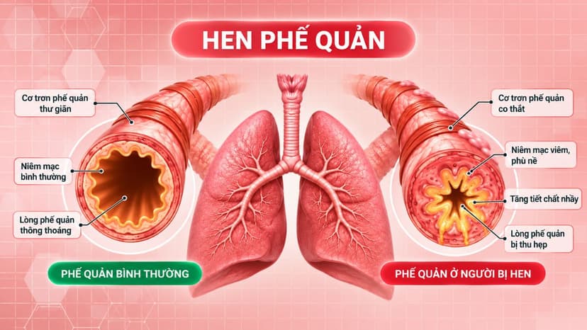 Hen phế quản: Nguyên nhân và cách kiểm soát hen phế quản