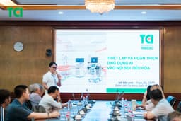 Chuyên gia Thu Cúc TCI báo cáo kết quả ứng dụng AI trong nội soi tiêu hóa tại Hội nghị khoa học AI4Health 2026