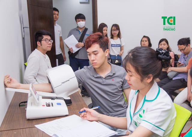 Thu Cúc khám sức khỏe doanh nghiệp định kì cho công ty Luvina JSC