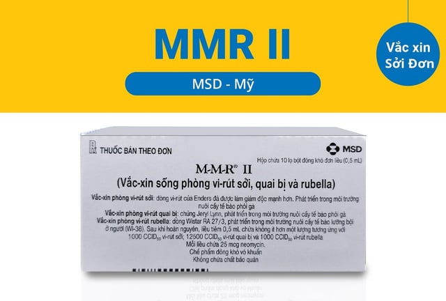 Giá vắc xin MMR II ngừa sởi &#8211; quai bị &#8211; Rubella của Mỹ