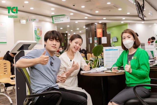 Ảnh Tiktoker triệu follower Đào Nguyễn Ánh trải nghiệm cùng vợ bầu tại TCI