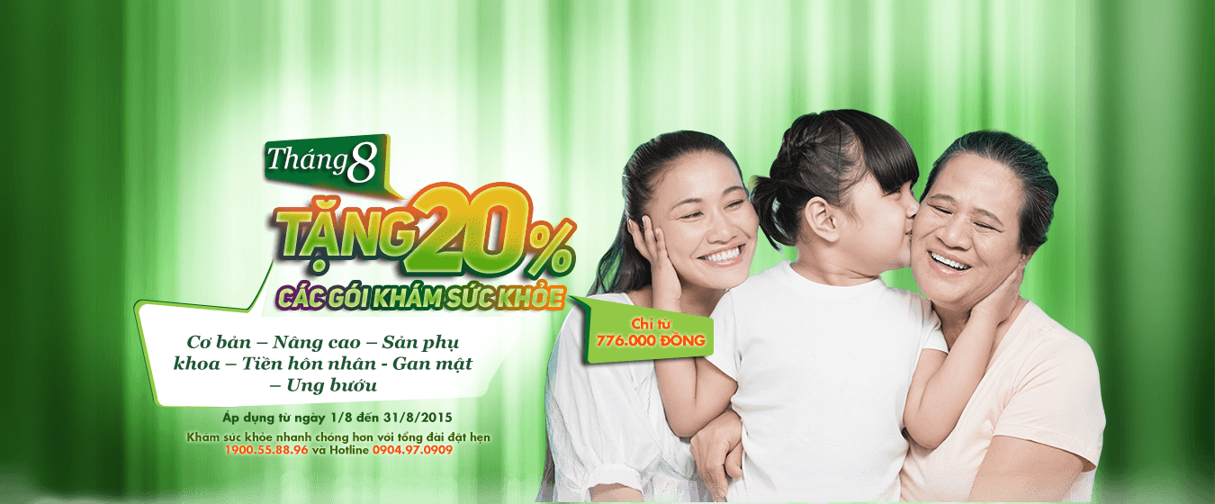 Bệnh viện Thu Cúc: Ưu đãi 20% các gói khám sức khỏe trong tháng 8