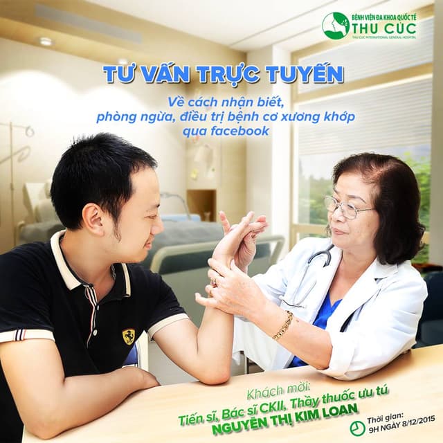 Tư vấn trực tuyến về bệnh cơ xương khớp qua Facebook