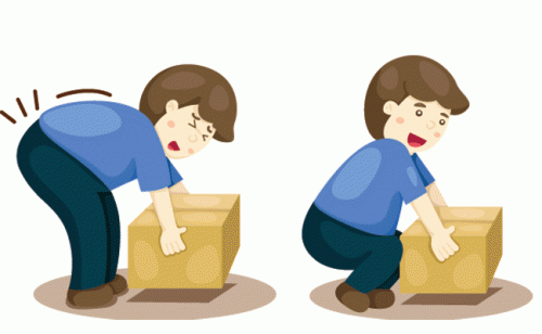 Bê vật nặng có thể gây giãn dây chằng ở lưng