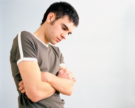 Sad looking man