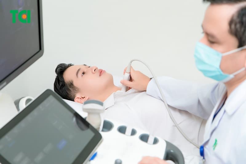 Siêu âm tuyến giáp màu có thể tìm các hạch bạch huyết mở rộng