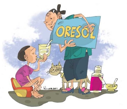 cho người bệnh uống nhiều nước hoặc nước bù bằng dung dịch điện giải để đào thải các độc tố ra khỏi cơ thể