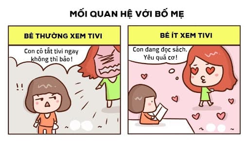 trẻ chậm phát triển ngôn ngữ do bé xem tivi