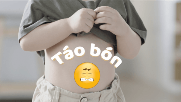 trẻ bị chướng bụng đầy hơi do táo bón