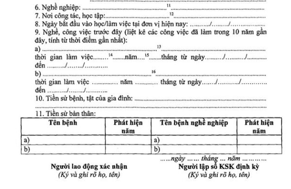 thông tin mẫu giấy khám sức khỏe doanh nghiệp