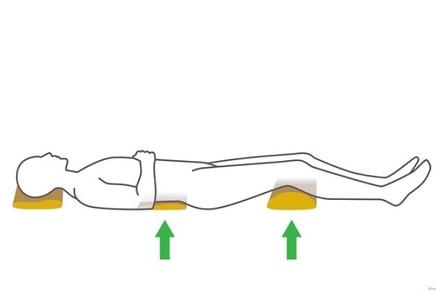 Tư thế nằm khi bị thoái hóa đốt sống cổ - Tư thế nằm ngửa