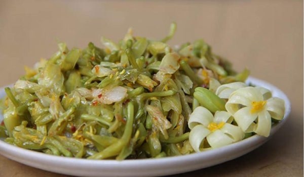 Hoa đu đủ đực xào