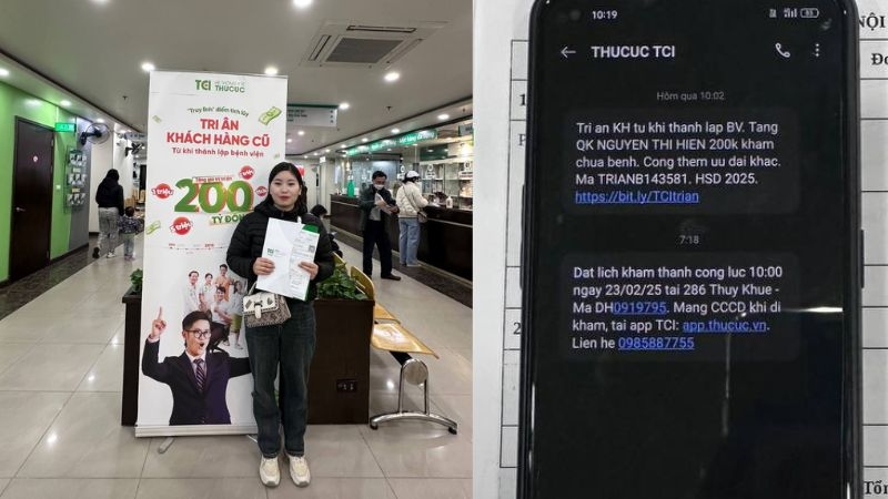 Chị Nguyễn Thị Hiền cũng là một trong những khách hàng đầu tiên nhận và sử dụng quà tặng