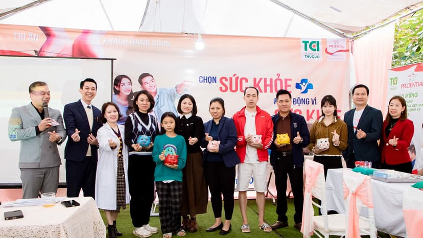 Prudential và Thu Cúc TCI chung tay vì sức khỏe cộng đồng