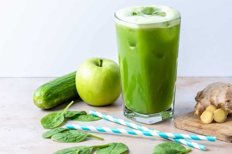 nước ép táo dưa chuột tốt cho gan