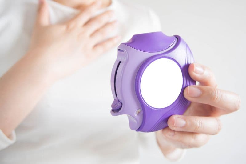 bình hít bột khô cho hen phế quản