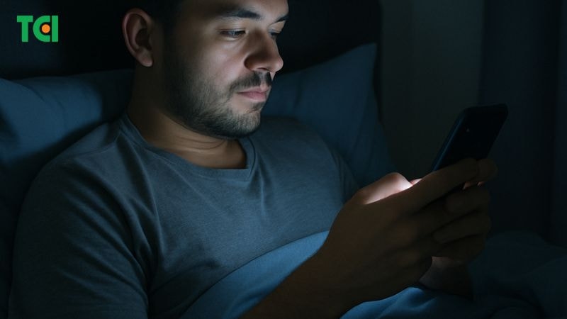 hạn chế sử dụng điện thoại quá mức trước khi đi ngủ