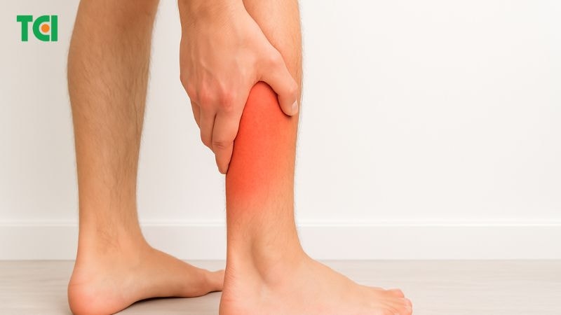 Xuất hiện dấu hiệu phì đại giả ở bắp chân do mô mỡ thay thế cơ bắp