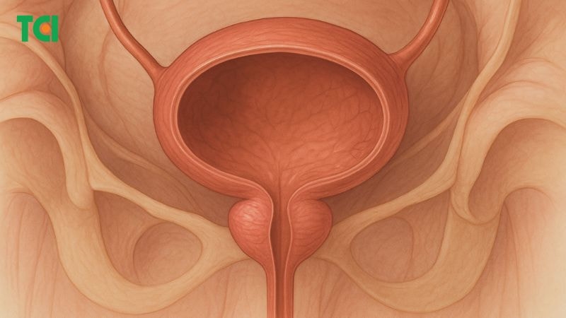 Bàng quang là một cơ quan rỗng nằm ở vùng bụng dưới, đảm nhận nhiệm vụ chứa nước tiểu