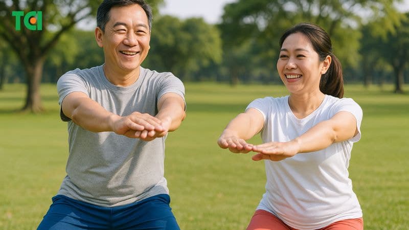 Vận động ít nhất 30 phút mỗi ngày với các bài tập phù hợp