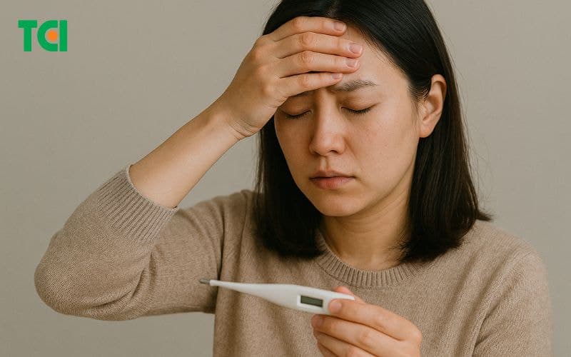 Các triệu chứng kèm theo tình trạng đờm có màu vàng