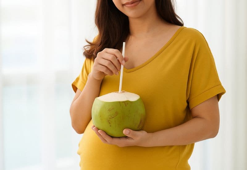 Bà bầu uống nước dừa không chỉ giúp giải khát mà còn mang lại vô vàn lợi ích sức khỏe cho cả mẹ và bé.