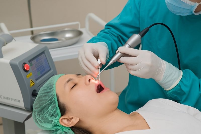 Cắt amidan bằng laser là phương pháp phẫu thuật đã có mặt từ lâu.